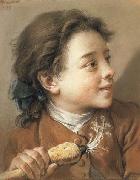 Francois Boucher Boy holding a Parsnip oil painting reproduction